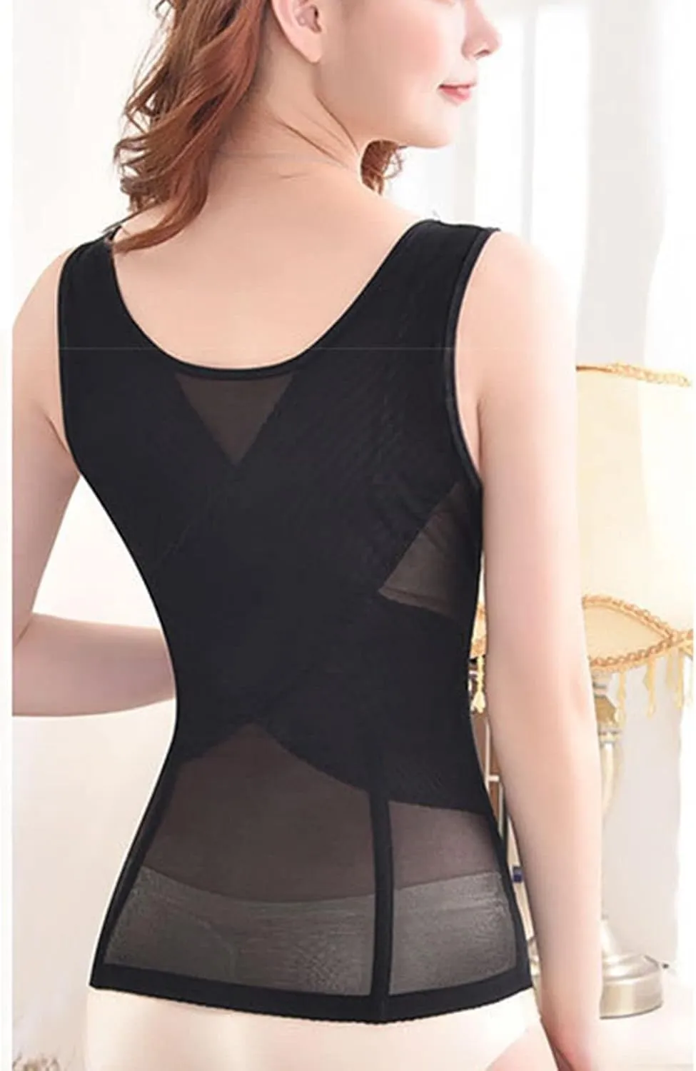 Women's Tummy Control Waist Trainer Slimming Body Shaper Firm Firm Control Wedding Breathable Vest Shaper