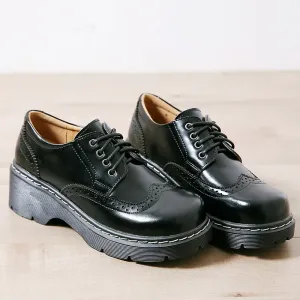 Women's Vintage Oxford Loafers Brogues Lace Up Platform Shoes