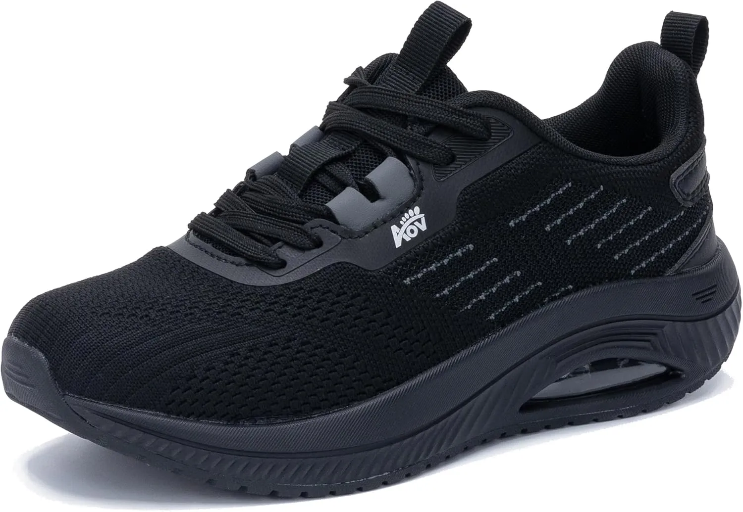 Women's Walking Shoes with Arch Support Orthotic Sneakers for Plantar Fasciitis Heel and Foot Pain Relief Tennis AllBlack Size 6.5