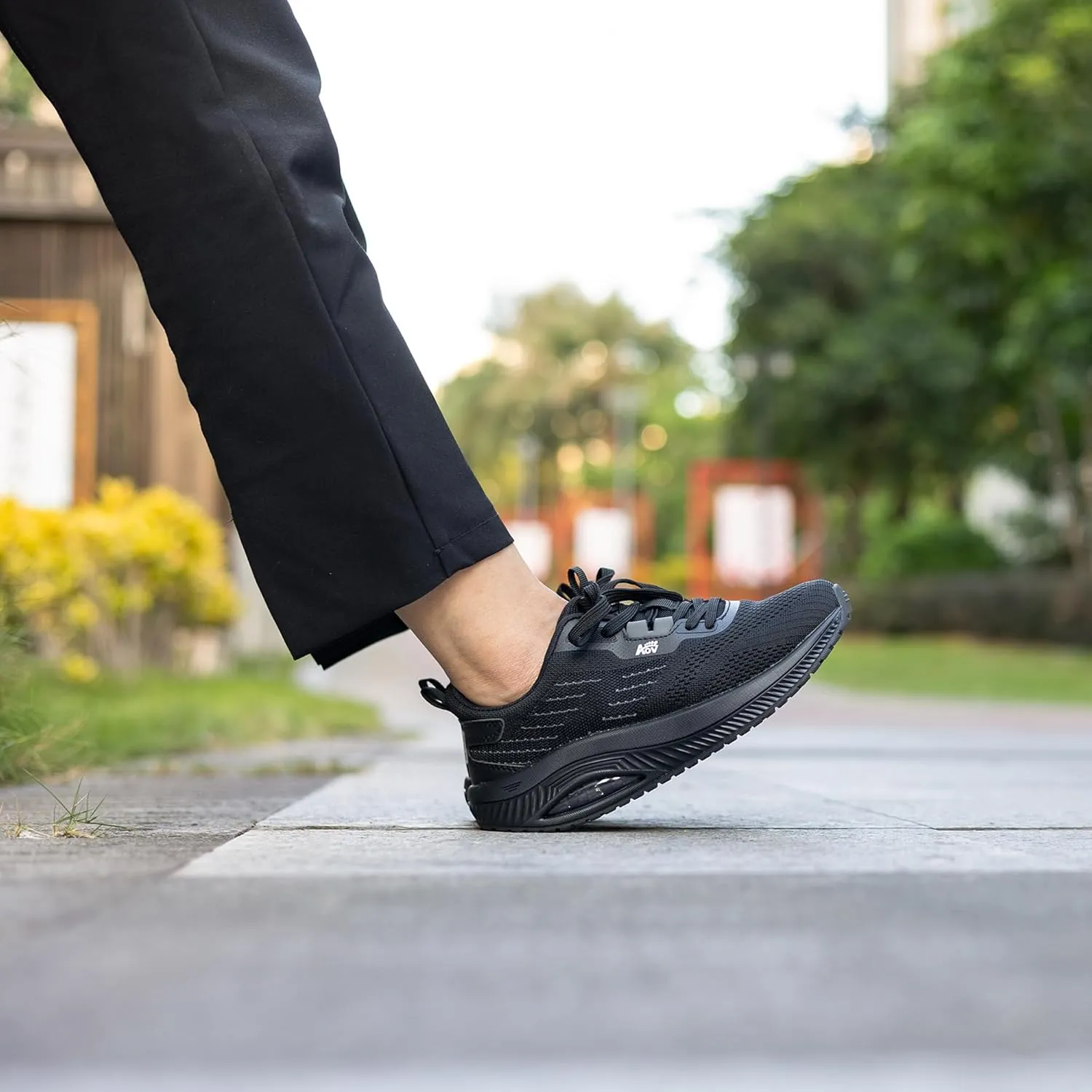 Women's Walking Shoes with Arch Support Orthotic Sneakers for Plantar Fasciitis Heel and Foot Pain Relief Tennis AllBlack Size 6.5