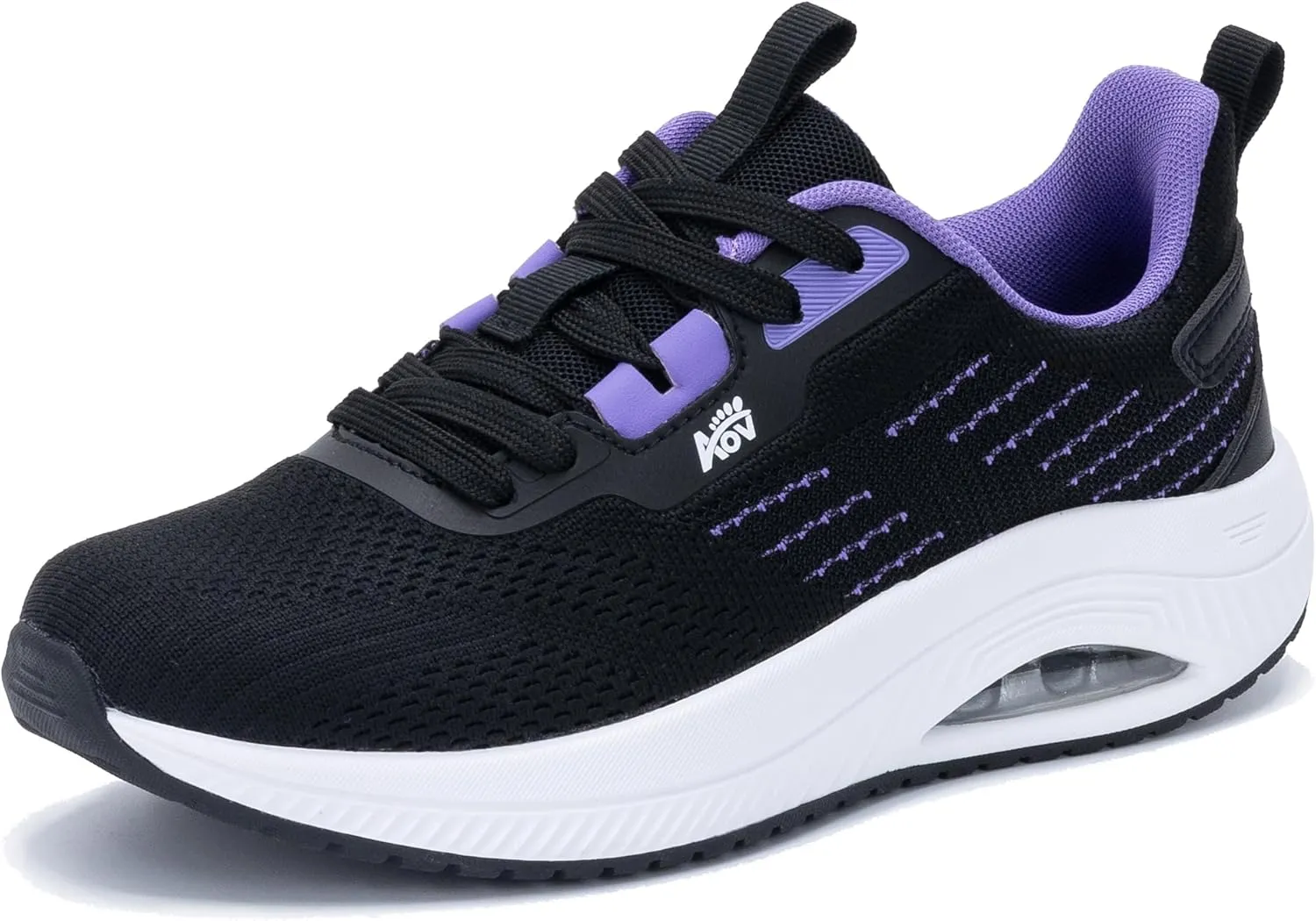 Women's Walking Shoes with Arch Support Orthotic Sneakers for Plantar Fasciitis Heel and Foot Pain Relief Tennis PurpleBlack Size 8