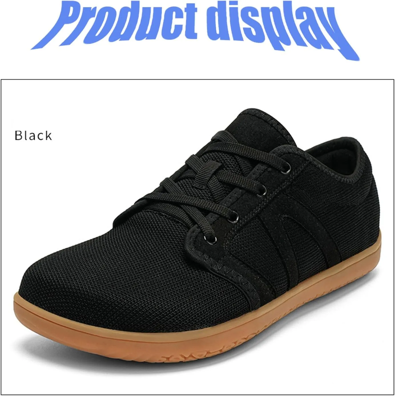 Women's Wide-Toe Barefoot Sneakers Lace-Up Soft-Soled Mesh Breathable Cross-Trainer Lightweight Running Shoes Casual Zero Drop Sole Work Shoes for Unisexy