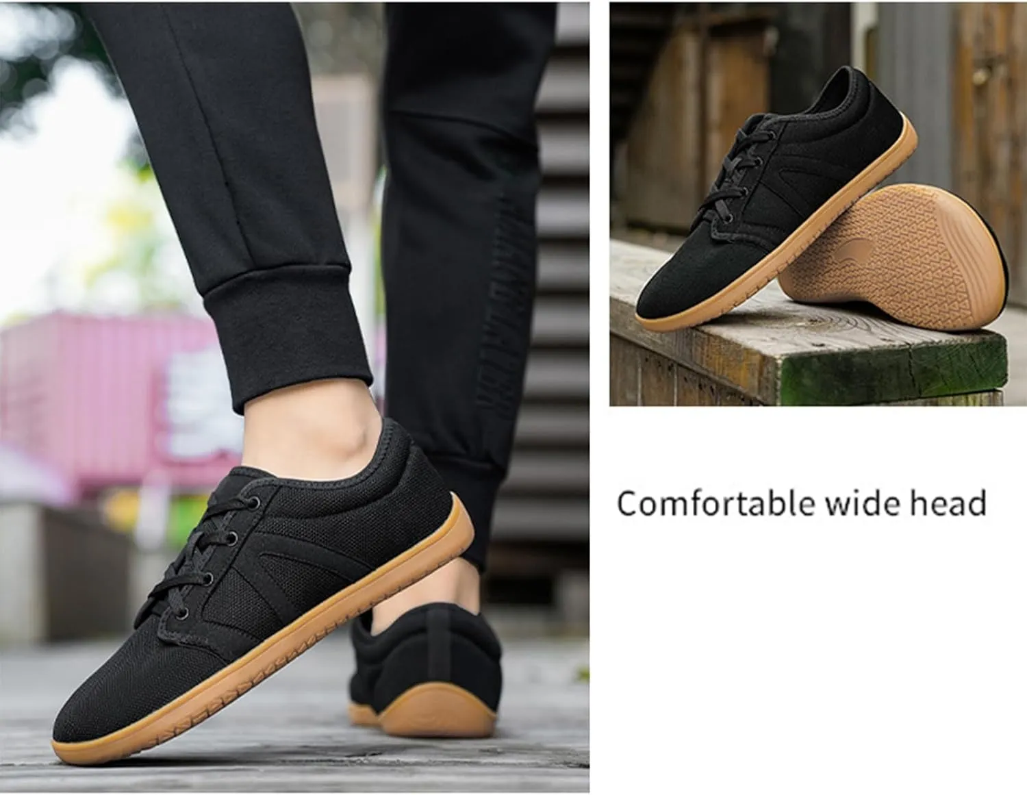 Women's Wide-Toe Barefoot Sneakers Lace-Up Soft-Soled Mesh Breathable Cross-Trainer Lightweight Running Shoes Casual Zero Drop Sole Work Shoes for Unisexy