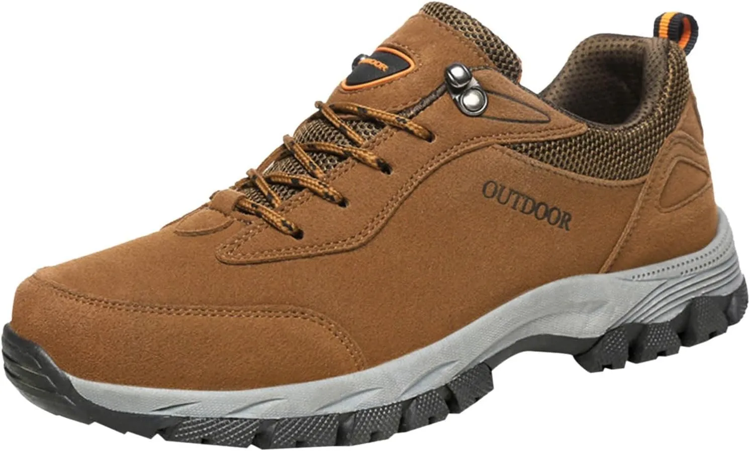 Workout Athletic Sport Shoes for Men Solid Thick Sole Hiking Shoes Comfortable Lace Up Outdoor Sneaker for Men