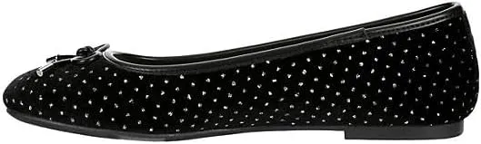 XAPPEAL Cailin - Women's Slip-On Round Toe Bow Accented Dress Ballet Flats