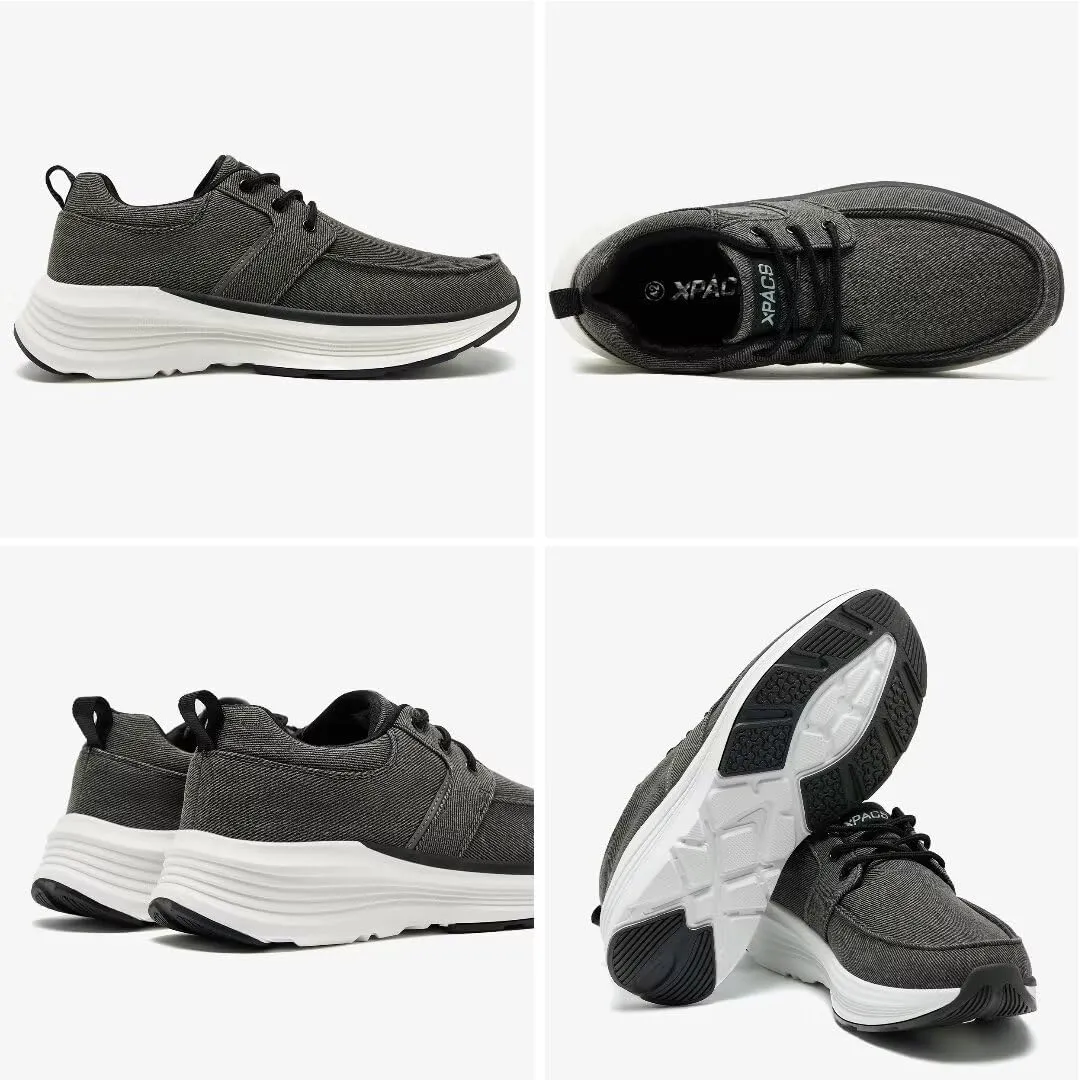 XPACS Orthopedic Comfortable Fashion Sneakers for Mens, Casual Arch Support Walking Shoes for Plantar Fasciitis, Cushion Supportive Orthotic Shoes for Foot and Heel Pain Relief