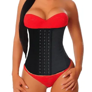 Yellow-Price Women's Latex Underbust Corset Waist Training Cincher 9 Steel Boned