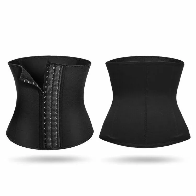 Yellow-Price Women's Latex Underbust Corset Waist Training Cincher 9 Steel Boned